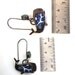 Pottery Shard jewelry - Whale Charm Earrings with Blue and White Pattern and Sea Glass