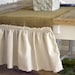 FARMHOUSE CHIC (LARGE) -- burlap table runner with cream muslin ruffle--extra long