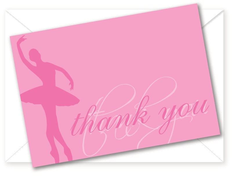 Ballet Birthday Party Thank You Card