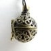Rosebud and wish box necklace pendant ( pirate, treasure, textured, rose perfume, antique, filigree, love ) 45