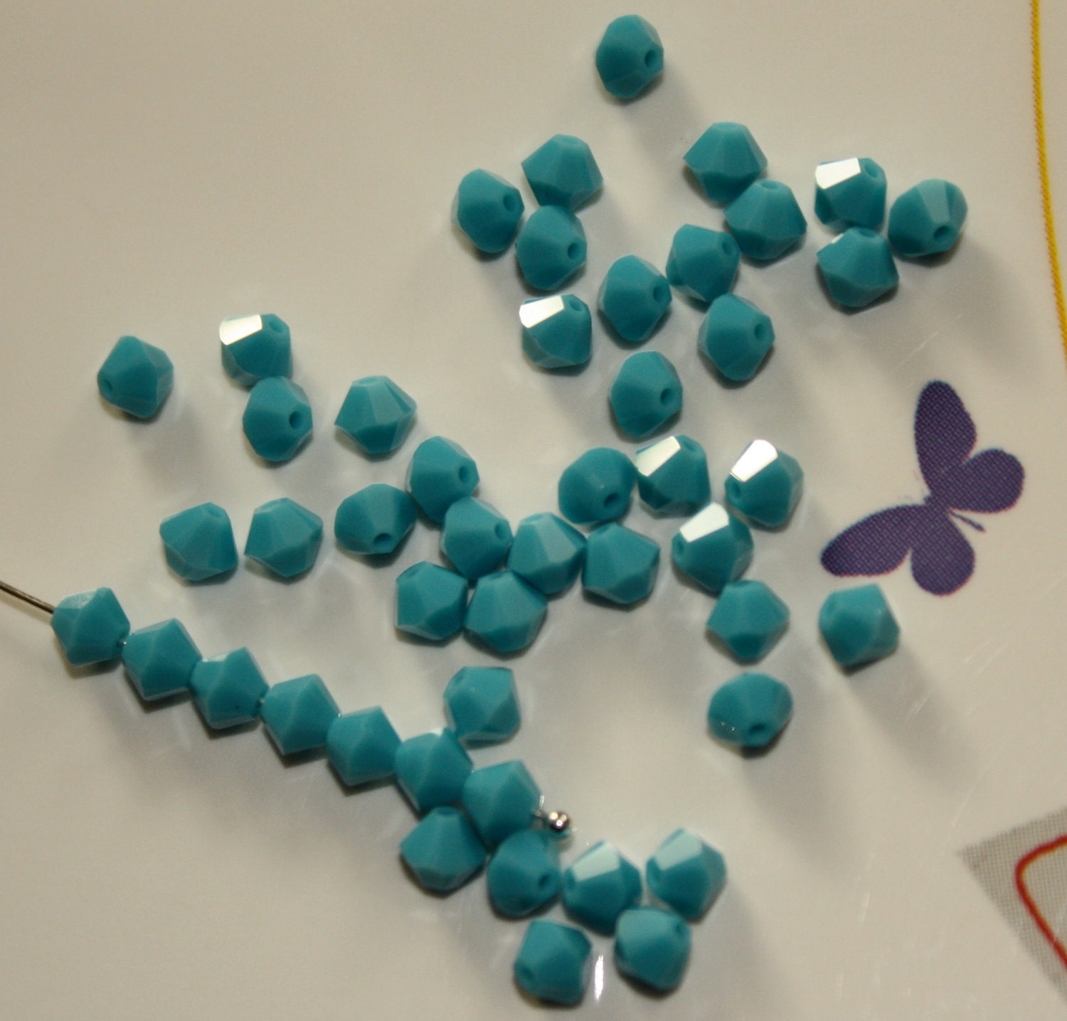 12 - 4mm Turquoise Swarovski Crystal Xilion Bicone Beads Turquoise Blue Genuine Crystallized Loose Beads Jewelry Supplies