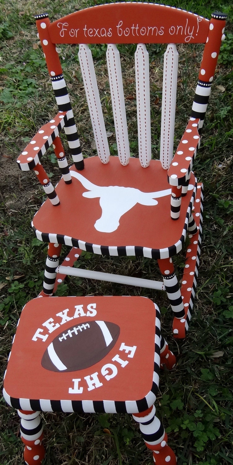 College Theme Rocker Collegiate Rocker Child's Rocker University Of Texas Rocking Chair FREE SHIPPING