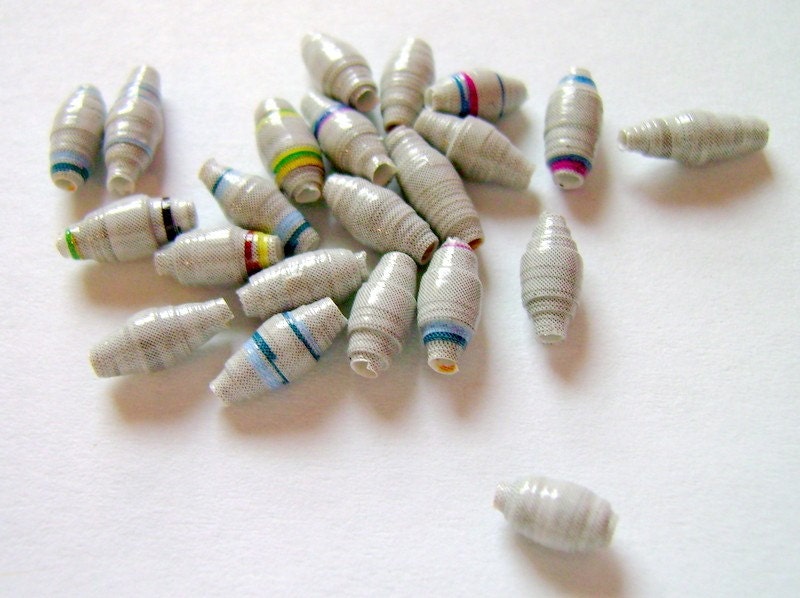Tiny Gray Paper Beads
