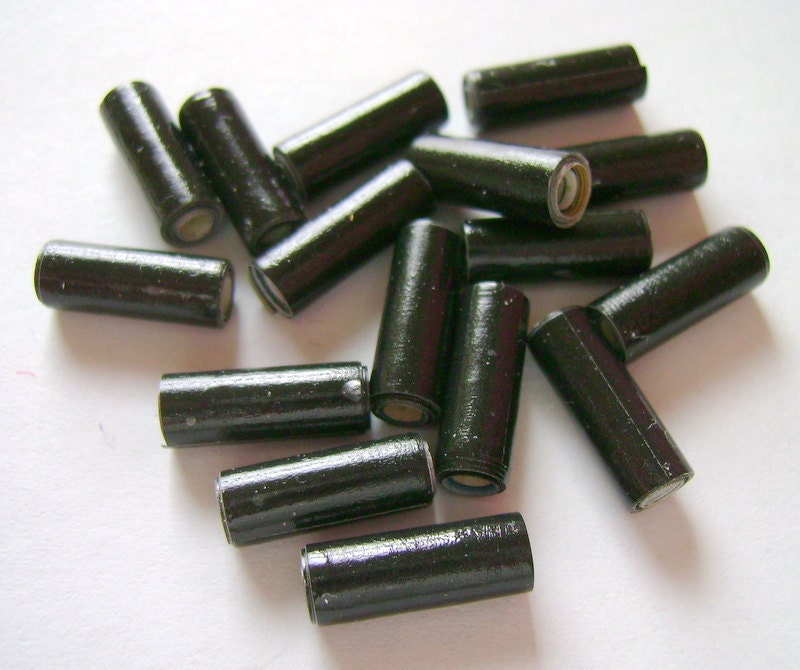 Black Tube Beads
