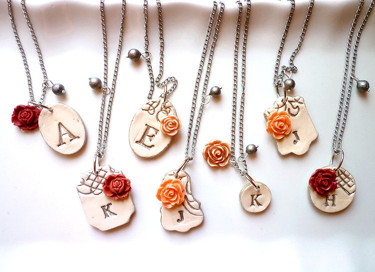 Bridesmaids Necklaces - Boudoir  Set of 7 - Romantic Chic Wedding