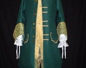 Mens Pirate Costume (custom and made to order)---Fall Front Pant---Shirt---Long Vest---Pirate Coat (chest size 30-48, hip size 31-49)
