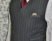 Mens Modern Double Breasted Vest---Steampunk---Modern Suit- Custom Menswear---Made to Measure---Made to Order