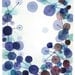 Watercolor painting Constellation original watercolr painting modern art blue dots  winter blues