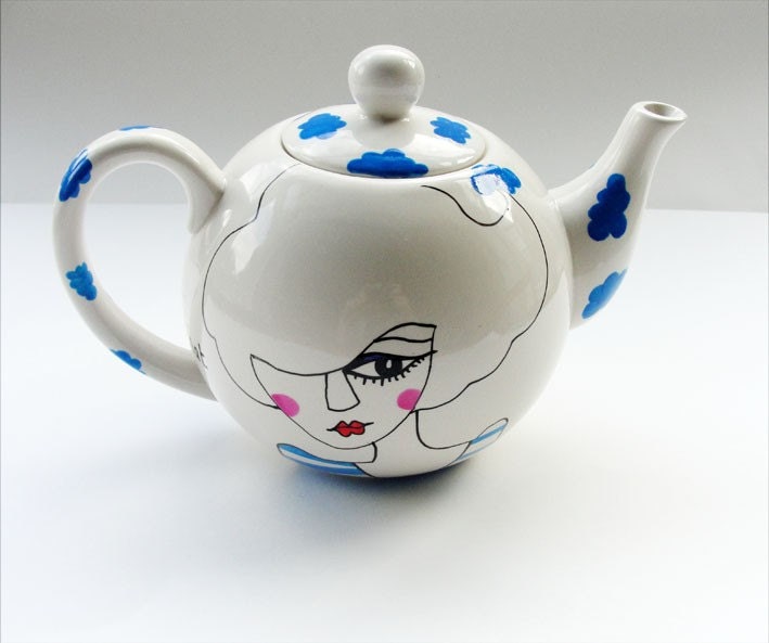 GERSHWIN - Vintage handpainted Teapot