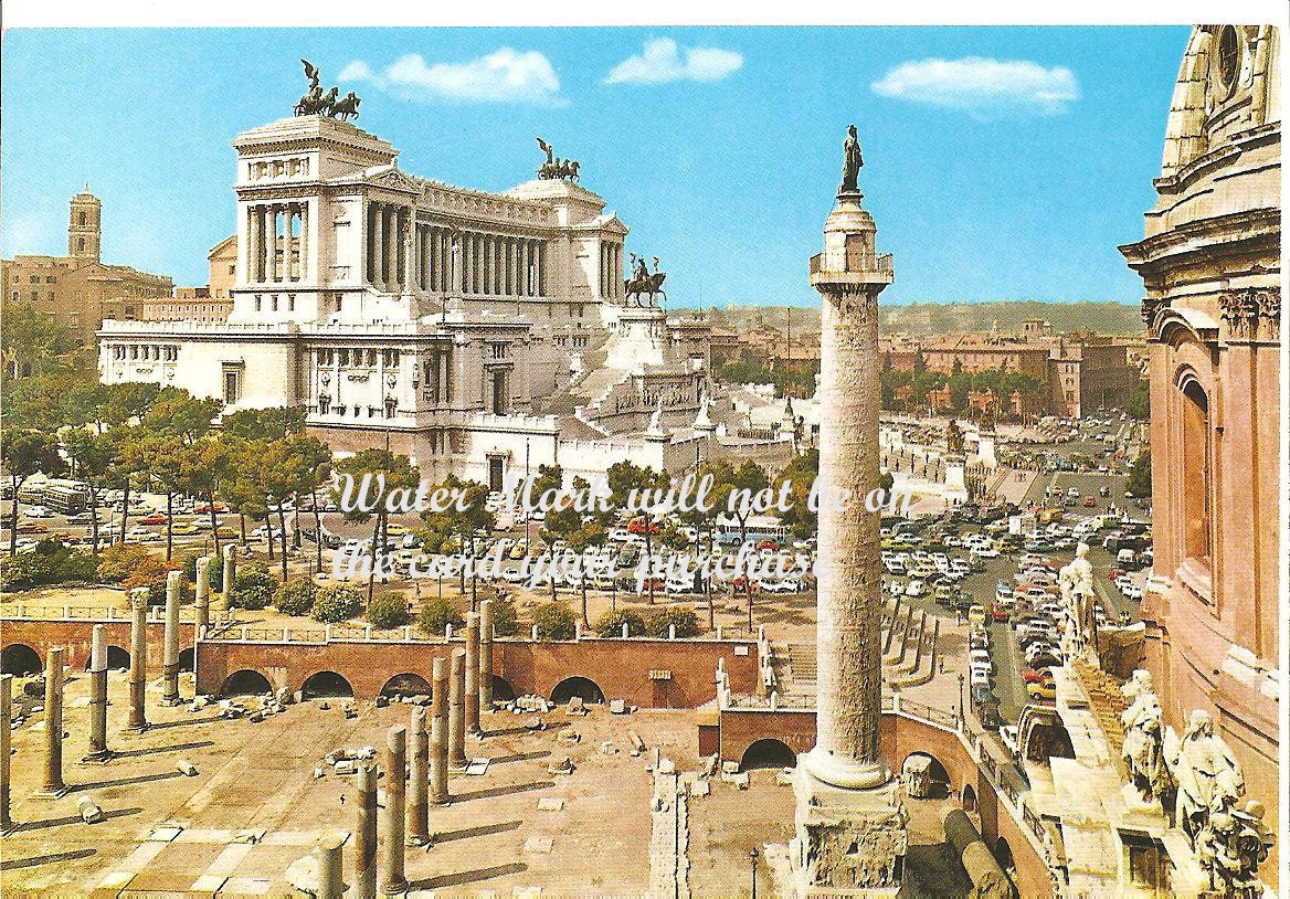 Colored, Post Cards, Lot of 4, Rome, Italy, 1979