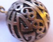 20 Percent Off  Vintage Ornate Open Work Drop Ball Earrings