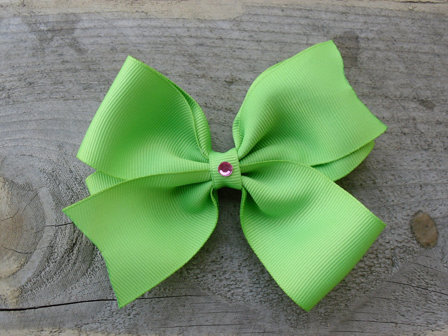 Large lime Green Hair Bow