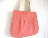 Eco Friendly. Upcycled Tshirt. Pleated Bag. Earth Day. Spring. Fashion. Tropical. Coral. Mothers Day. Gift Idea.