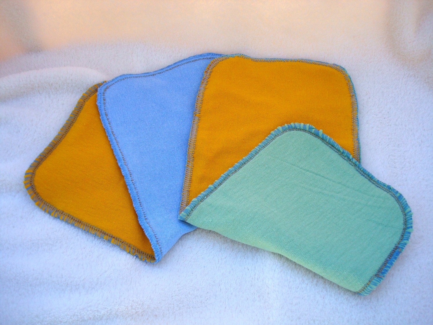 Diaper Liners Doublers Upcycled Cotton 2 pack Repurposed