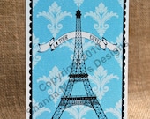 Eiffel Tower Note Card