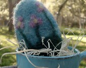 Felted Violet Flower Garden Egg