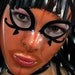 Egyptian Latex Hood w Black Hair and Detailed Eyes - completely custom, made-to-measure