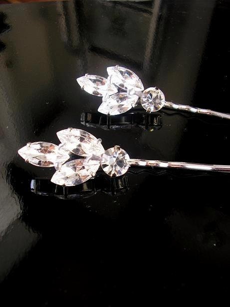 BRIDAL hairpin Aurora vintage style  wedding hair  ACCESSORIES Rhinestone set of 2 Free shipping