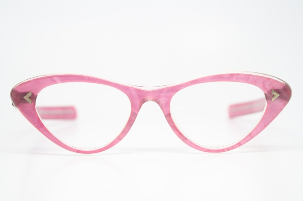 Pink cat eye glasses  vintage cateye eyeglasses frames
