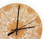 Silhouette in White - 8" Clock