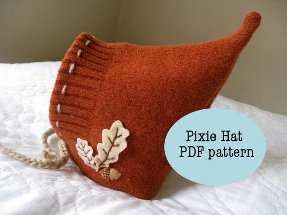 Pixie Hat - PDF Pattern - Autumn Leaves