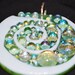 Sparkly Spiral Pendant, Fused GlassNecklace, Dichroic Jewelry, Silver, Signed Original