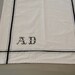 Set of 2 - BLACK - Personalized French Stripe Towels with hand-stitched initials