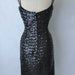 50's Sequin Wiggle Dress // Vintage 1950's Hourglass Marilyn Monroe Cocktail Party Wiggle Dress S