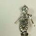 Angel Ingrid Opens Herself To Positive Energy - Re-purposed Sterling Silver, Spoon Handle, And PMC - Art Jewelry Pendant - 675