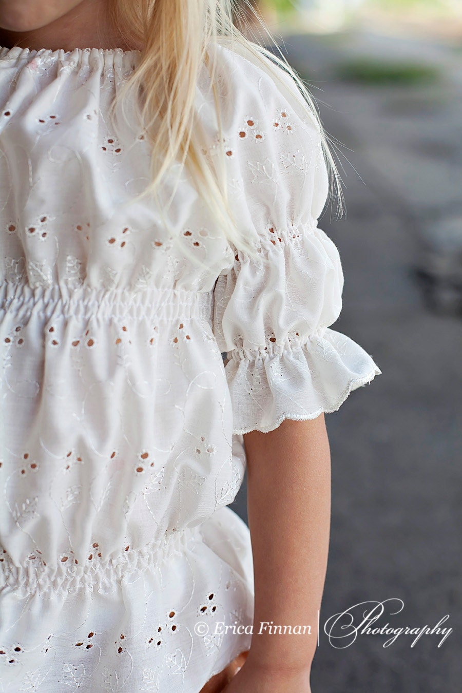 Boutique Peasant Blouse or Dress girls clothing sewing pattern PDF tutorial by Tenderfeet Stitches INSTANT DOWNLOAD