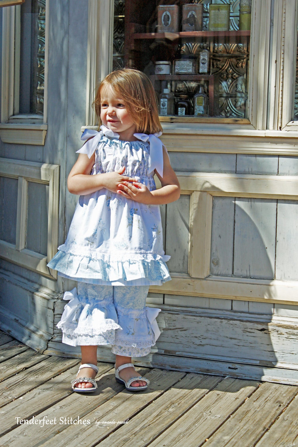 Girl's Boutique Fancy Ruffle Pants clothing sewing pattern PDF tutorial for kid's and children babies toddlers girls INSTANT DOWNLOAD