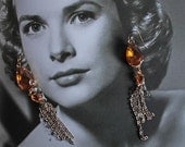Amber Obsession -film noir, old hollywood earrings