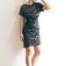 Sample Sale - Black Sequinned Party Dress - Ready to Ship - Size M