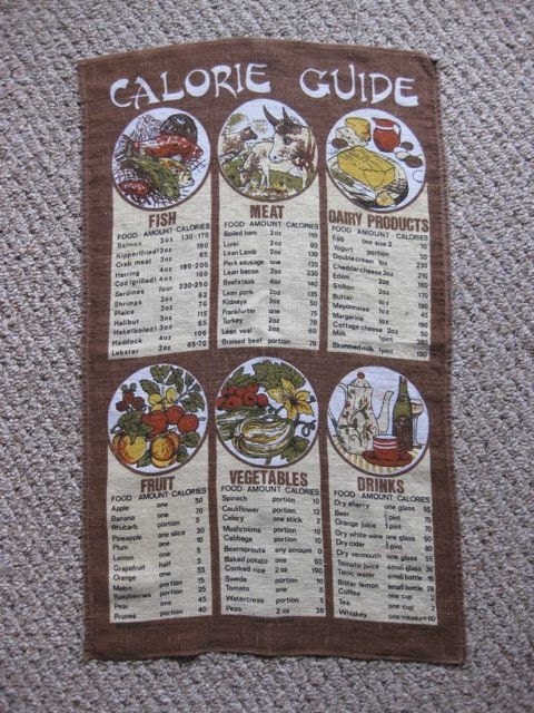 Calorie Guide Irish Linen Tea Towel By Moygashel
