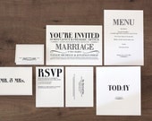 Printable / Vintage Modern Deluxe Wedding Invitation Kit (DIY)
