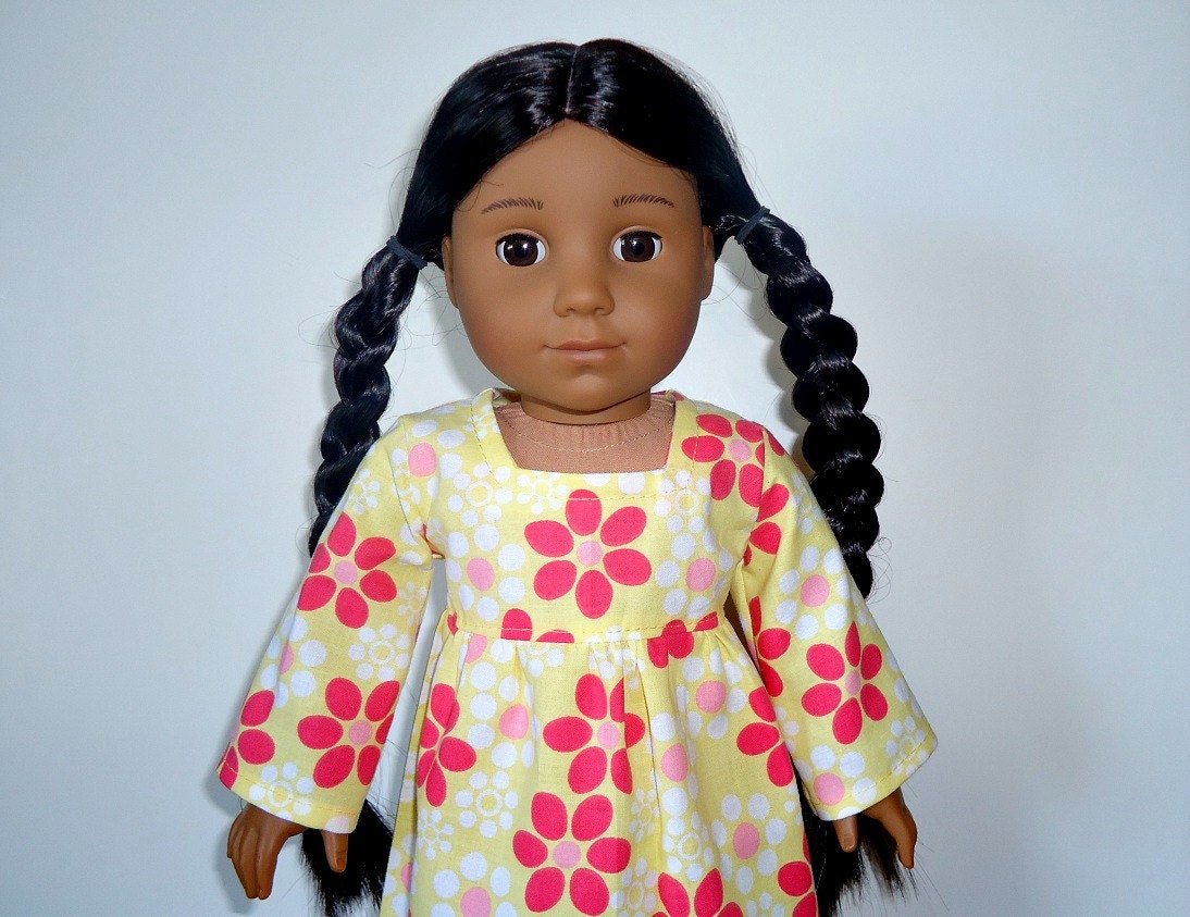 American Girl Dress Pastel Pink and Yellow fits 18 inch doll