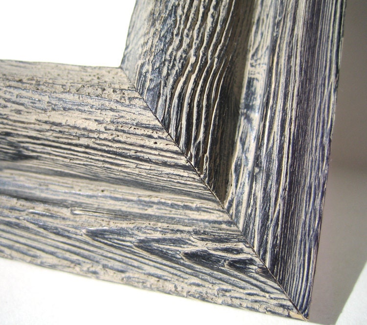 11x14 Grey Rustic Wood Frame - Barn Wood Style Home Decor - Mount Art Photo Picture Frame