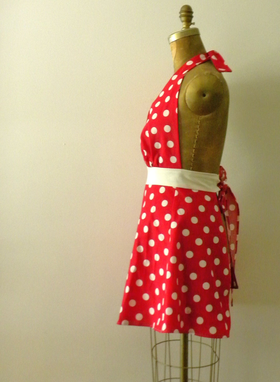 SEXY Polka Dot Full Apron Marilyn Style