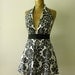 Womens Apron Sexy Marilyn Full Apron in Damask