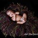 Purple Green Fringe Hammock Baby Blanket Photography Prop. 'Royal Flora' for Photo Portraits Newborn Infant to Toddler