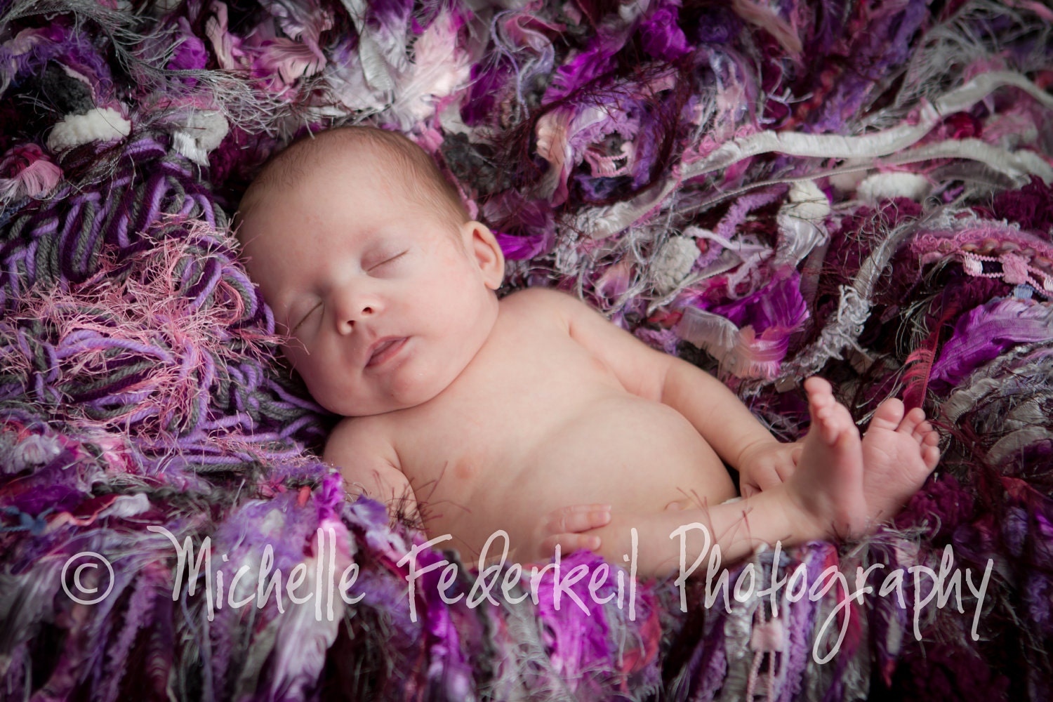 Purple Fringe Photo Prop Baby Photo Prop Blanket Photo Prop Hammock Photo Prop, Plum 'Spangle'