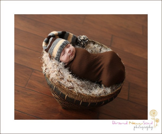 Shaggy, Thick Fur Baby Photo Prop Texture Mini Blanket 'Pecan' PuffPelt Rug (Hand Knit Faux Sheepskin) in Maple Brown Sugar Neutrals
