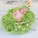 Baby Photo Prop  - Apple Green Newborn Photography BLANKET. 2x2 THICK Fur Texture. Hand Knit 'Mint' PuffPelt Rug