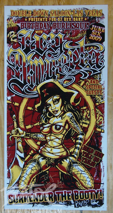 Double Down Birthday Burlesque Screenprint Poster