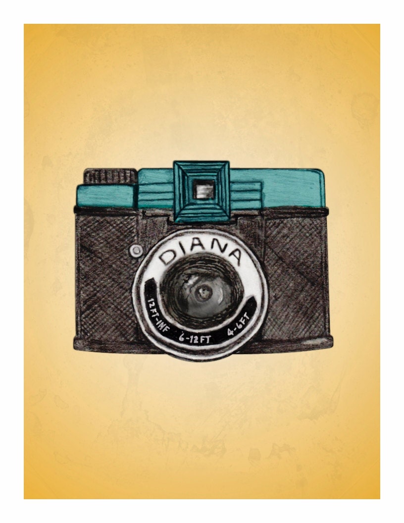 Dreamy Diana - vintage camera illustration - a favorite things print
