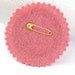 Evelyn - Pink fabric and felt OOAK button brooch