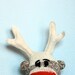 Sockelope - sock monkey antlers, deer antlers, plush, stuffed animal