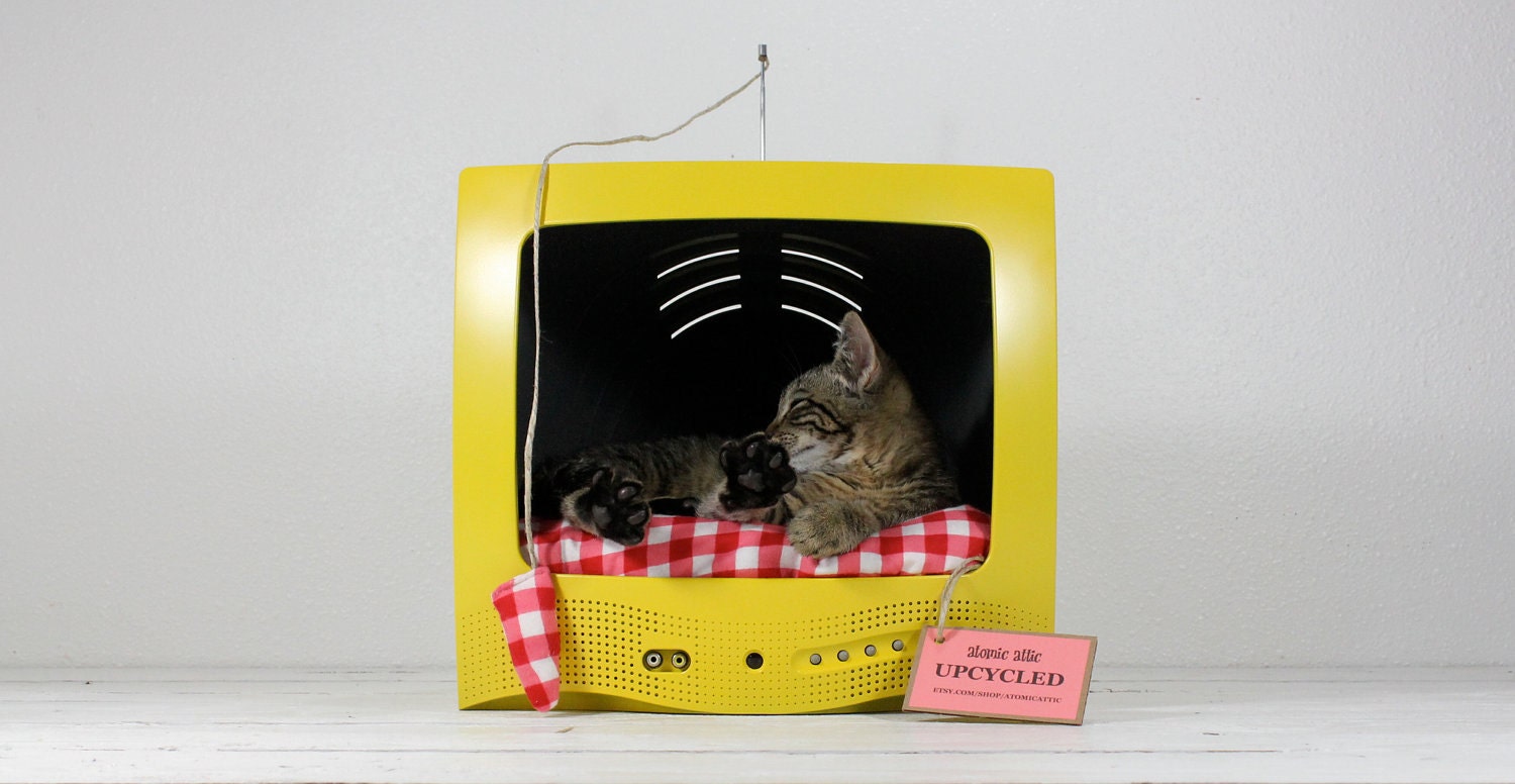 Upcycled Television Pet Bed