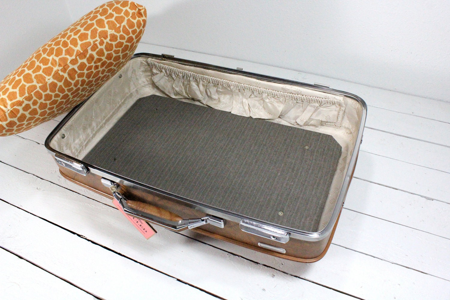 Upcycled Suitcase Pet Bed Handmade Wood Legs