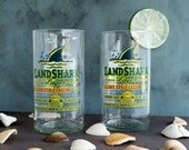 Land Shark Beer Bottle Tumbler Drinking Glasses Set of 2